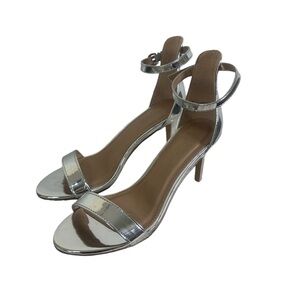 Charlotte Russe Women's Silver Heel Shoes Size 6 new with box 3” heel.